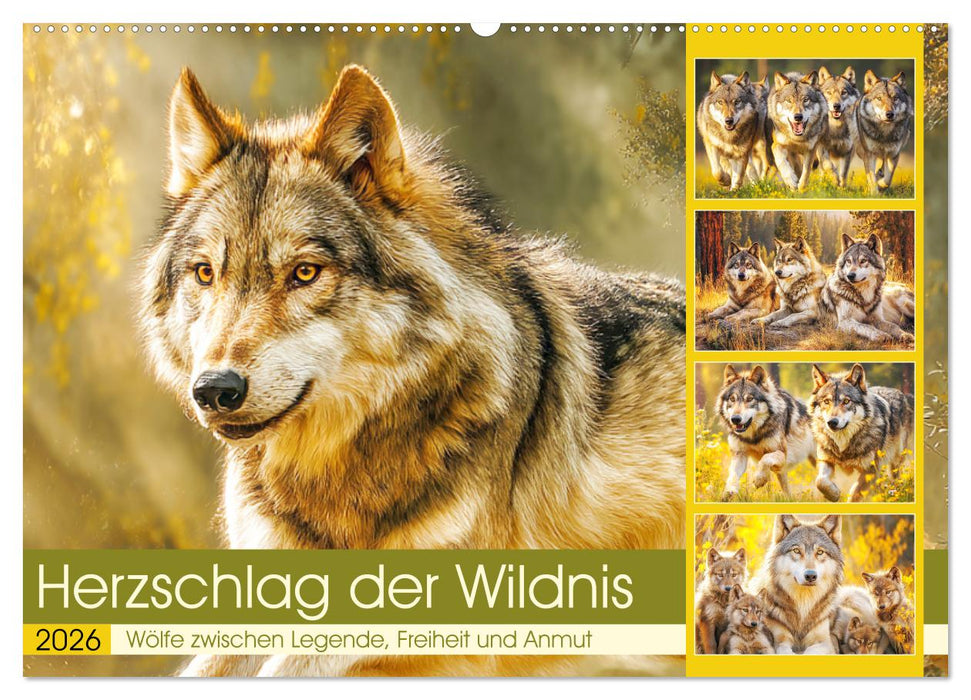 Herzschlag der Wildnis. Wölfe zwischen Legende, Freiheit und Anmut (CALVENDO Wandkalender 2026)