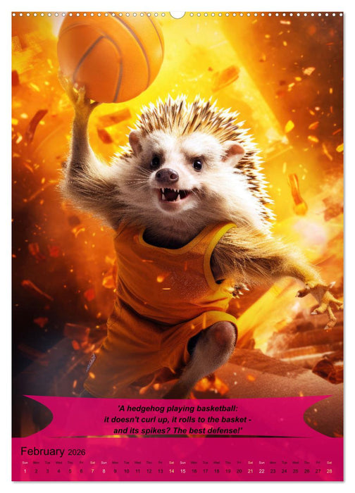 Basketball with funny animals (CALVENDO Premium-Calendar 2026)