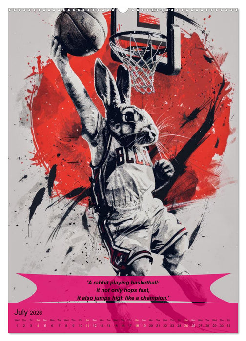 Basketball with funny animals (CALVENDO Premium-Calendar 2026)