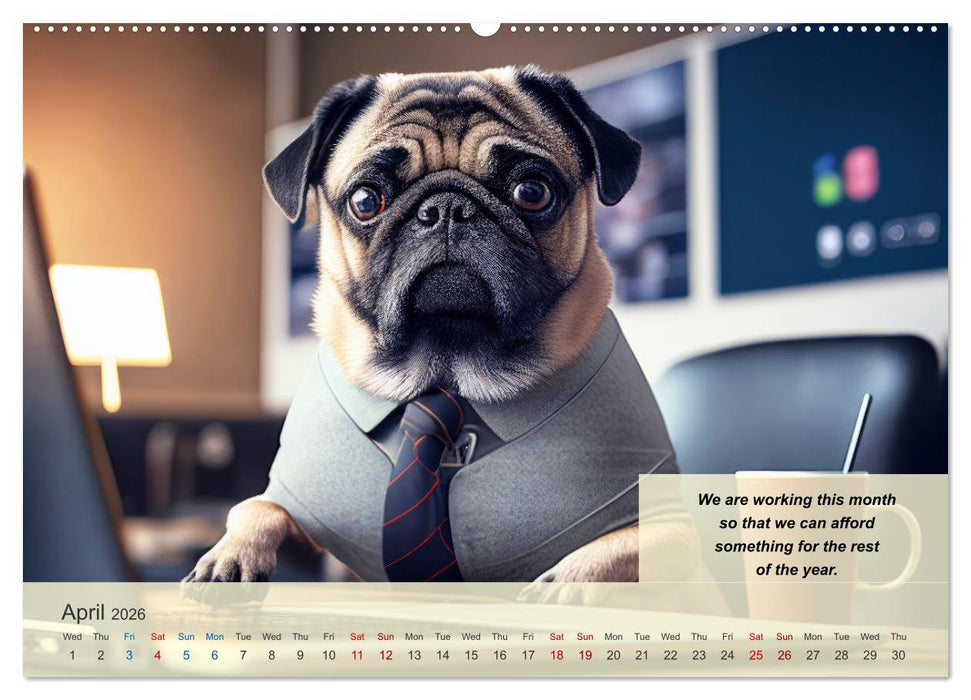 Great fun for pug lovers (CALVENDO Premium-Calendar 2026)