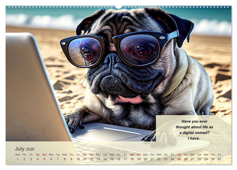 Great fun for pug lovers (CALVENDO Premium-Calendar 2026)
