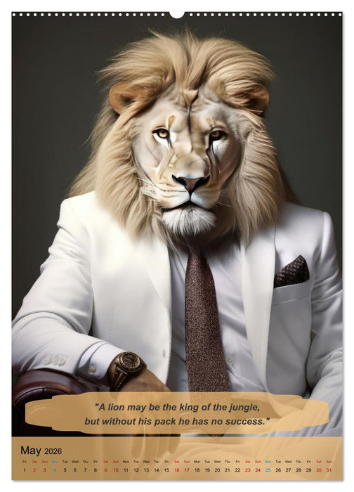 Funny manager wisdom from animals (CALVENDO Monthly Calendar 2026)