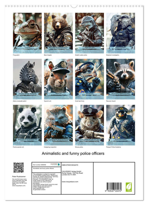 Animalistic and funny police officers (CALVENDO Premium-Calendar 2026)