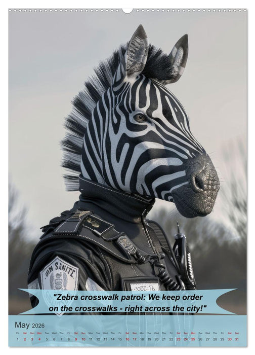 Animalistic and funny police officers (CALVENDO Premium-Calendar 2026)