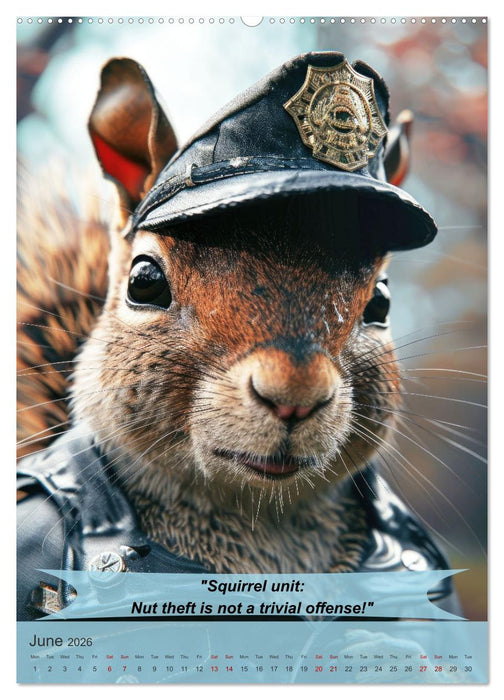 Animalistic and funny police officers (CALVENDO Premium-Calendar 2026)