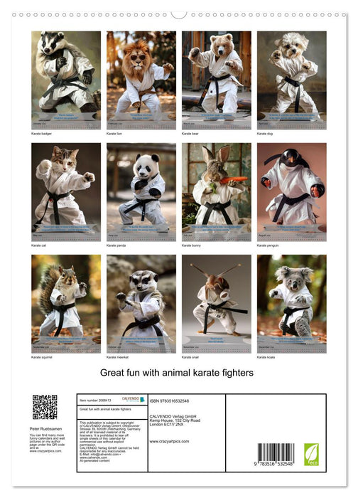 Great fun with animal karate fighters (CALVENDO Premium-Calendar 2026)