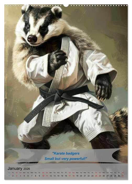 Great fun with animal karate fighters (CALVENDO Premium-Calendar 2026)