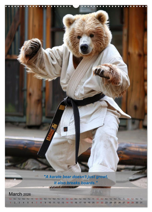 Great fun with animal karate fighters (CALVENDO Premium-Calendar 2026)