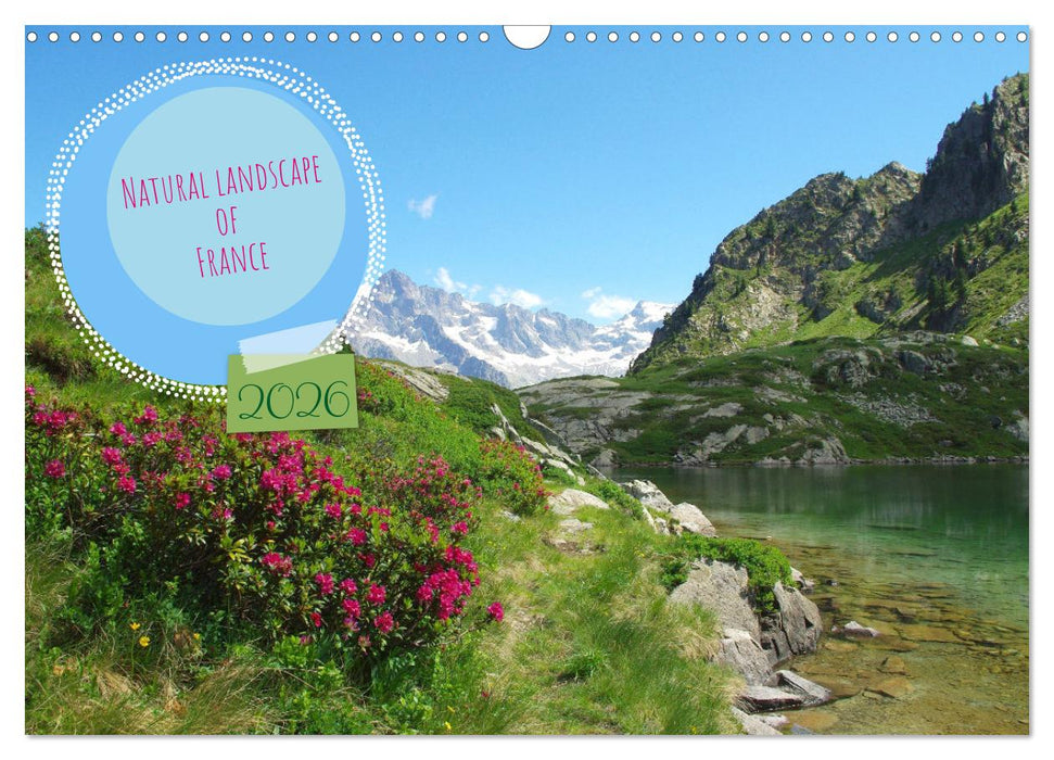 Natural landscape of France (CALVENDO Monthly Calendar 2026)