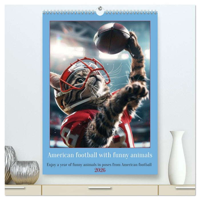 American football with funny animals (CALVENDO Premium-Calendar 2026)