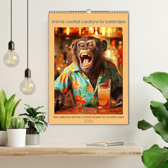 Animal cocktail creations for bartenders (CALVENDO Monthly Calendar 2026)
