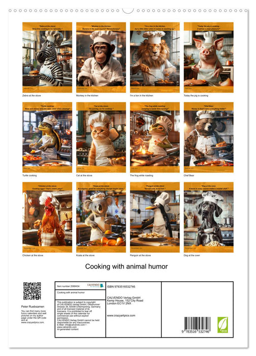 Cooking with animal humor (CALVENDO Premium-Calendar 2026)