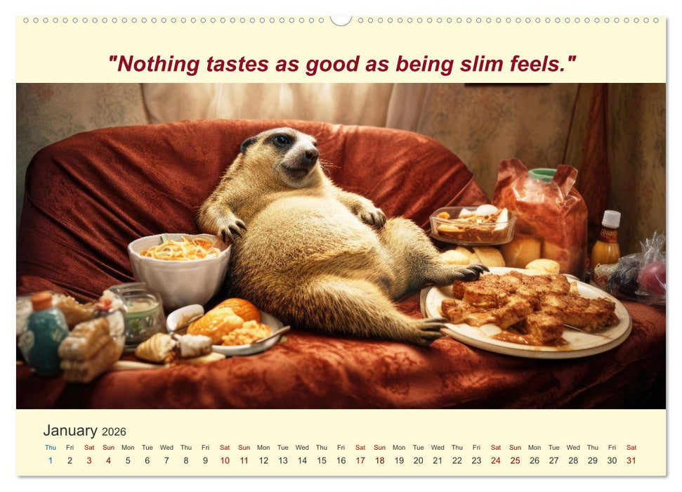 The funniest way to your dream figure (CALVENDO Premium-Calendar 2026)