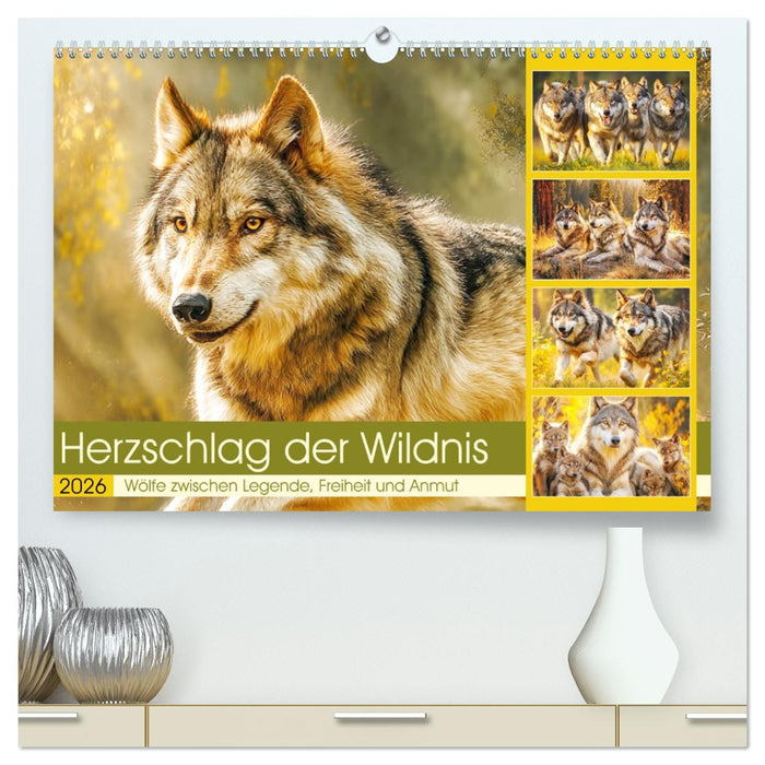 Herzschlag der Wildnis. Wölfe zwischen Legende, Freiheit und Anmut (CALVENDO Premium Wandkalender 2026)