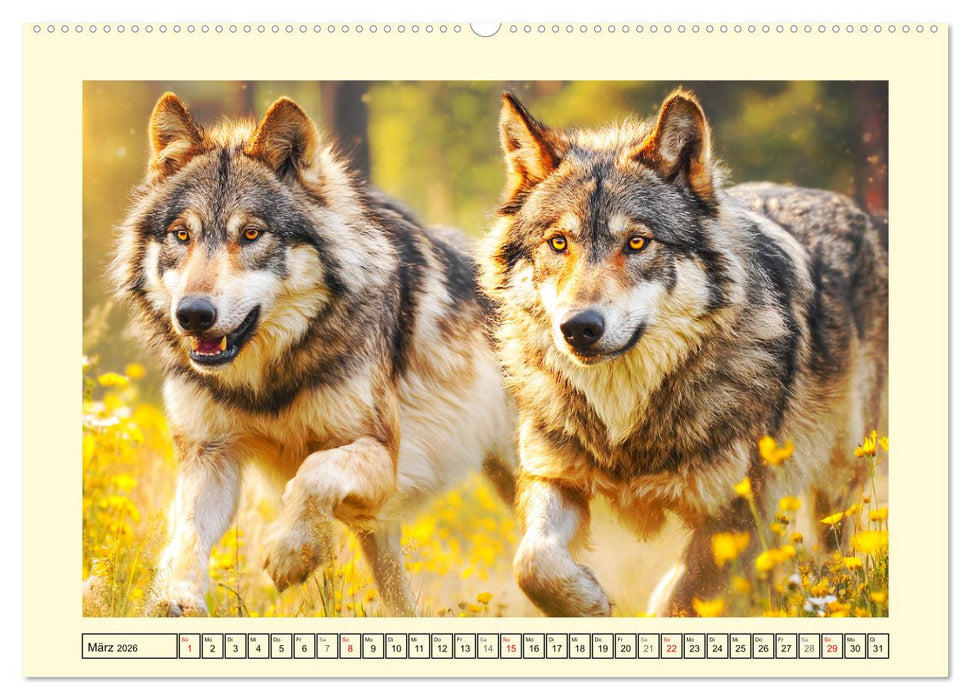 Herzschlag der Wildnis. Wölfe zwischen Legende, Freiheit und Anmut (CALVENDO Premium Wandkalender 2026)