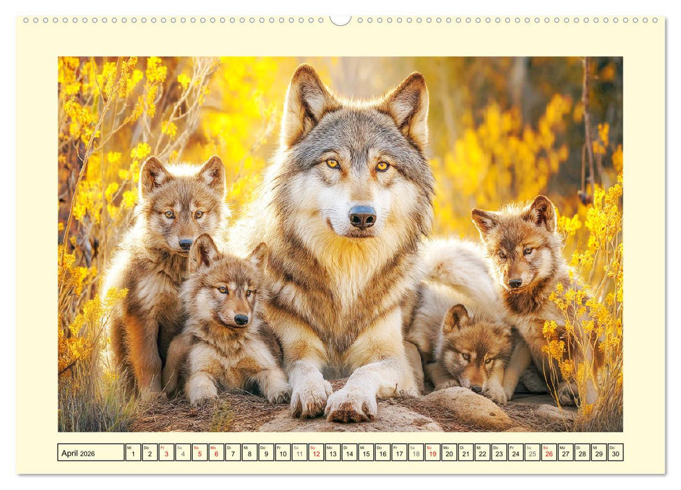Herzschlag der Wildnis. Wölfe zwischen Legende, Freiheit und Anmut (CALVENDO Premium Wandkalender 2026)
