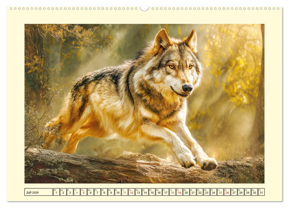Herzschlag der Wildnis. Wölfe zwischen Legende, Freiheit und Anmut (CALVENDO Premium Wandkalender 2026)
