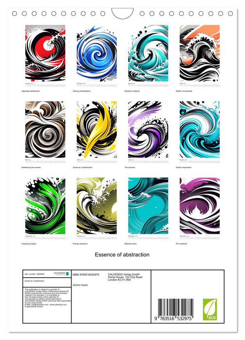Essence of abstraction (CALVENDO Monthly Calendar 2026)