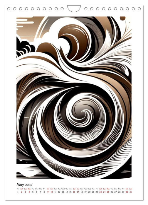 Essence of abstraction (CALVENDO Monthly Calendar 2026)