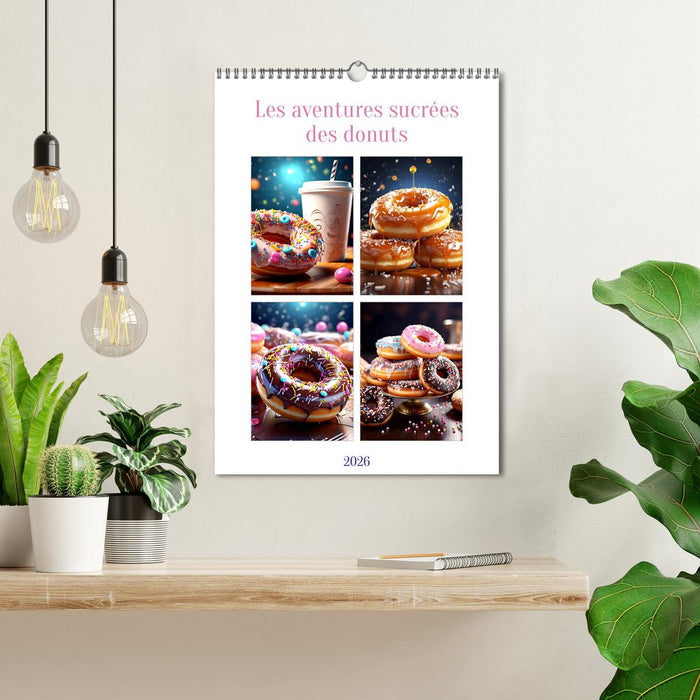 Les aventures sucrées des donuts (CALVENDO Calendrier mensuel 2026)