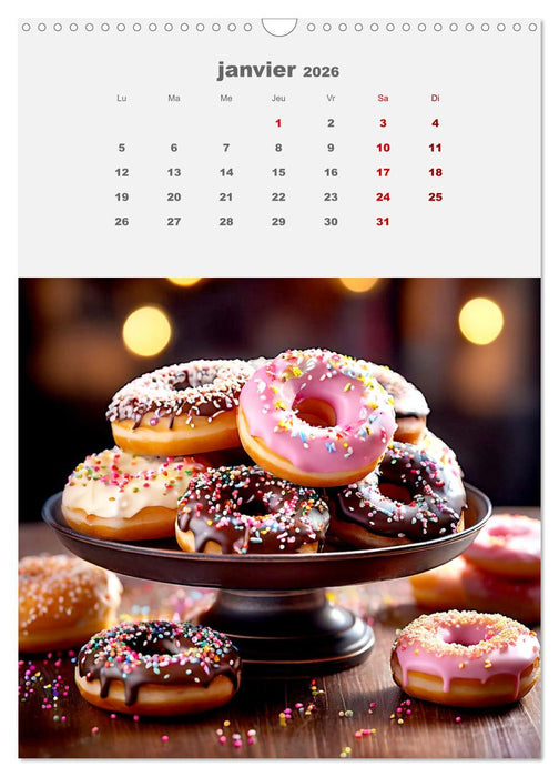 Les aventures sucrées des donuts (CALVENDO Calendrier mensuel 2026)