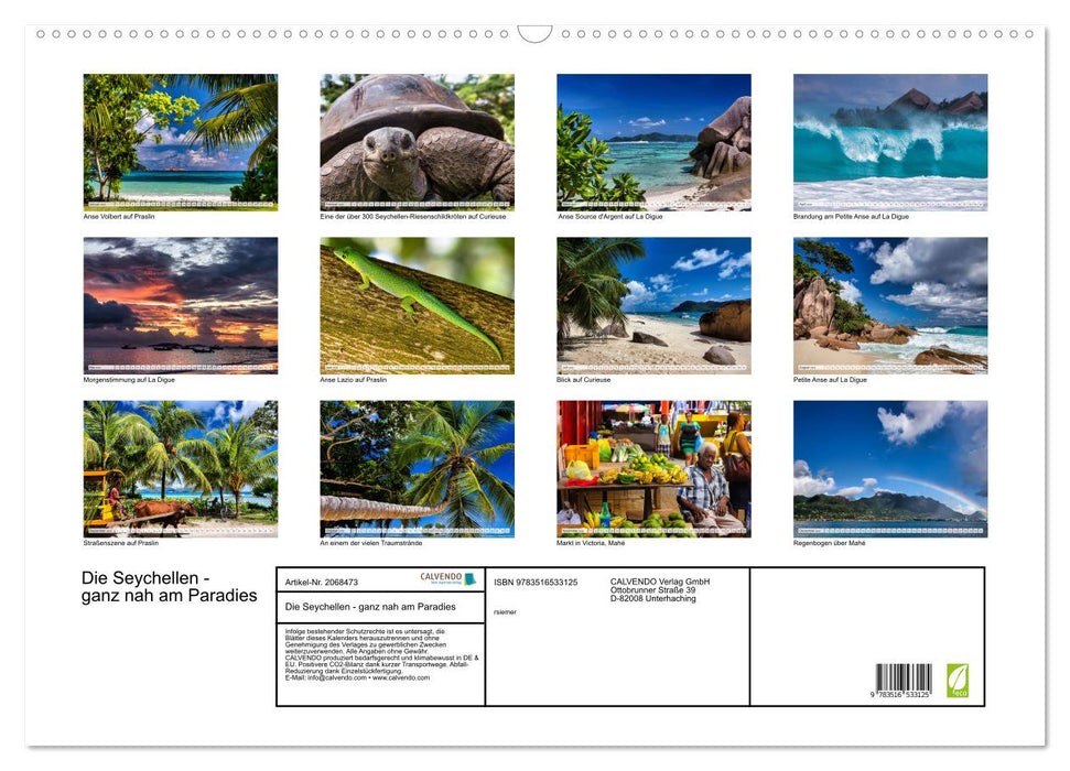Die Seychellen - ganz nah am Paradies (CALVENDO Wandkalender 2026)