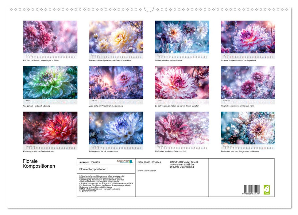 Florale Kompositionen (CALVENDO Wandkalender 2026)