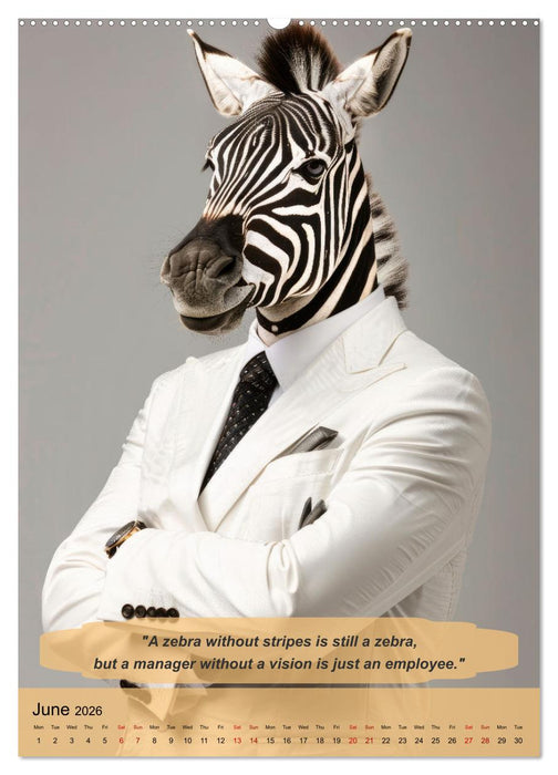Funny manager wisdom from animals (CALVENDO Premium-Calendar 2026)