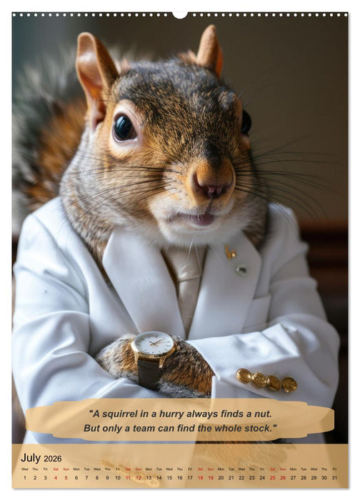 Funny manager wisdom from animals (CALVENDO Premium-Calendar 2026)