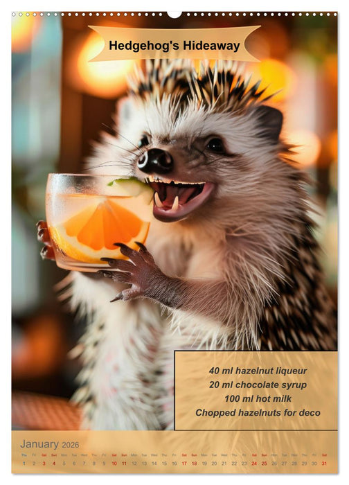Animal cocktail creations for bartenders (CALVENDO Premium-Calendar 2026)