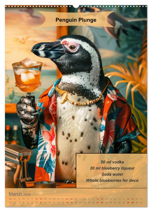 Animal cocktail creations for bartenders (CALVENDO Premium-Calendar 2026)