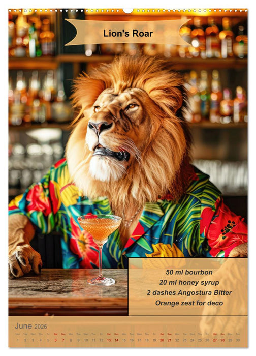 Animal cocktail creations for bartenders (CALVENDO Premium-Calendar 2026)