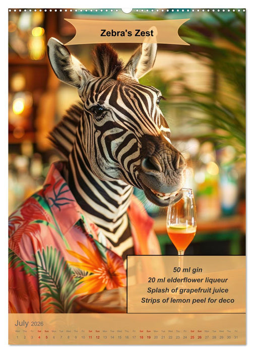 Animal cocktail creations for bartenders (CALVENDO Premium-Calendar 2026)