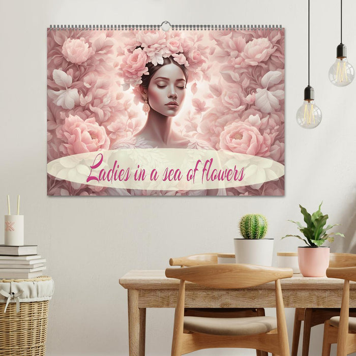 Ladies in a sea of flowers (CALVENDO Monthly Calendar 2026)