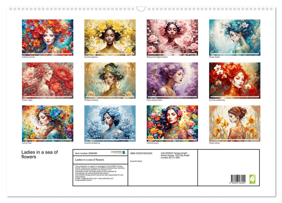 Ladies in a sea of flowers (CALVENDO Monthly Calendar 2026)