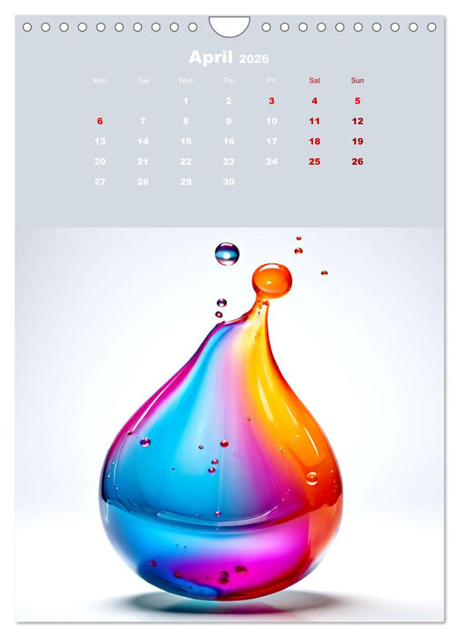 The symphony of drops (CALVENDO Monthly Calendar 2026)