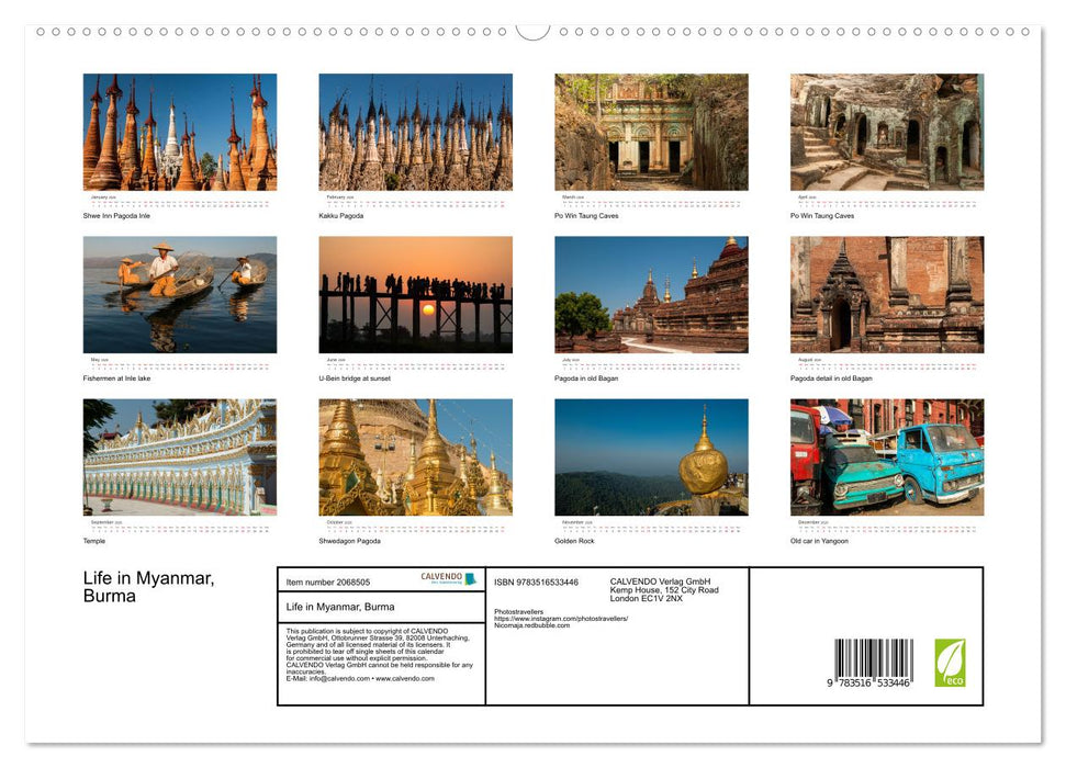 Life in Myanmar, Burma (CALVENDO Premium-Calendar 2026)