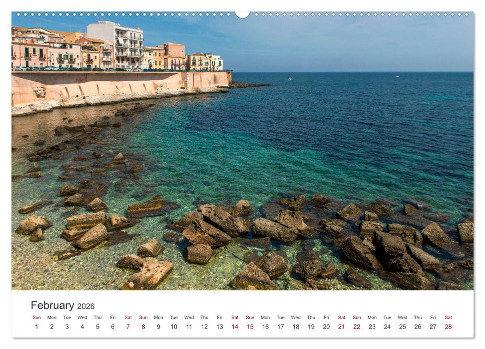 Sicily - The island where winter does not exist (CALVENDO Monthly Calendar 2026)