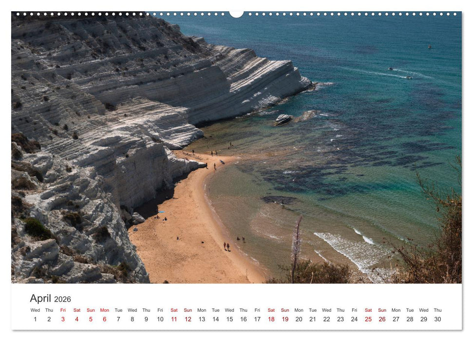 Sicily - The island where winter does not exist (CALVENDO Monthly Calendar 2026)