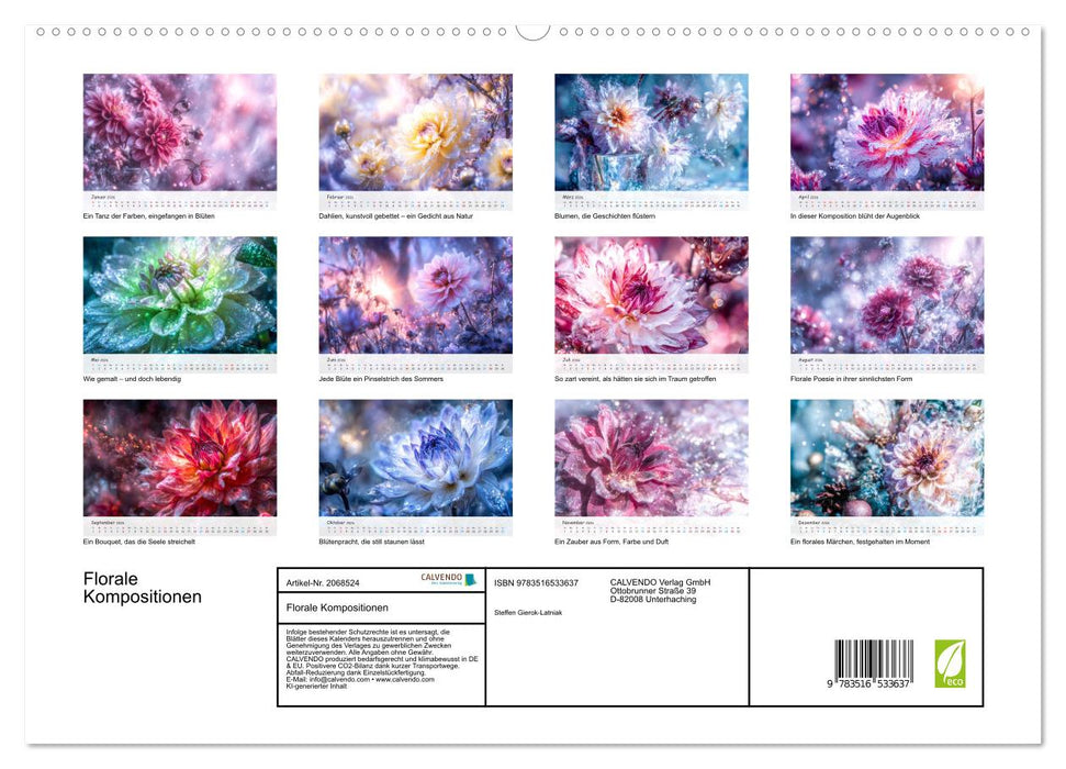 Florale Kompositionen (CALVENDO Premium Wandkalender 2026)
