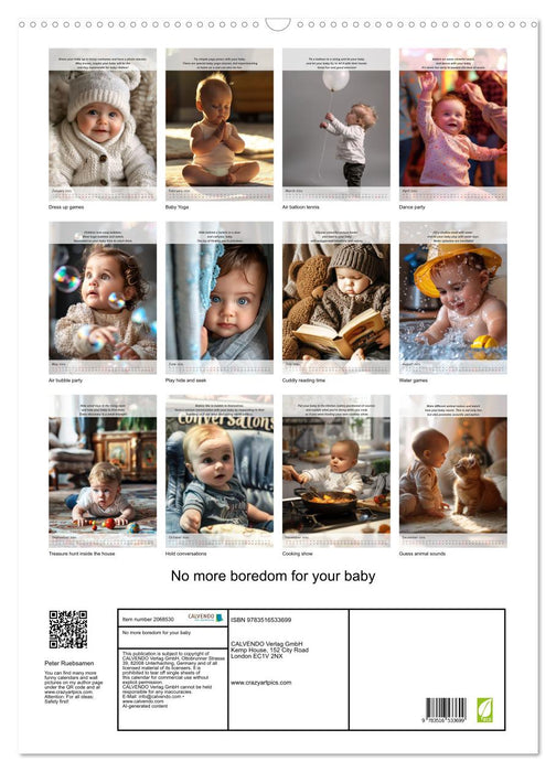 No more boredom for your baby (CALVENDO Monthly Calendar 2026)