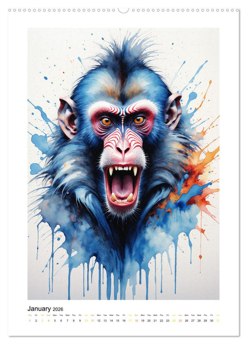 Fantastic Animal World: A Play of Colors and Elegance (CALVENDO Monthly Calendar 2026)