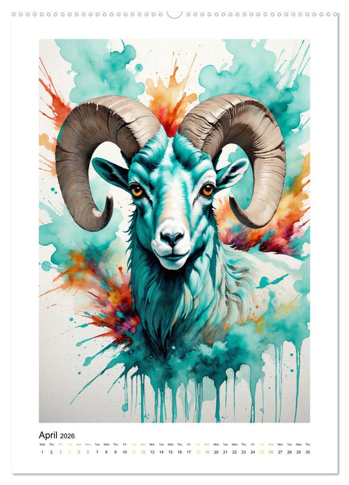 Fantastic Animal World: A Play of Colors and Elegance (CALVENDO Monthly Calendar 2026)