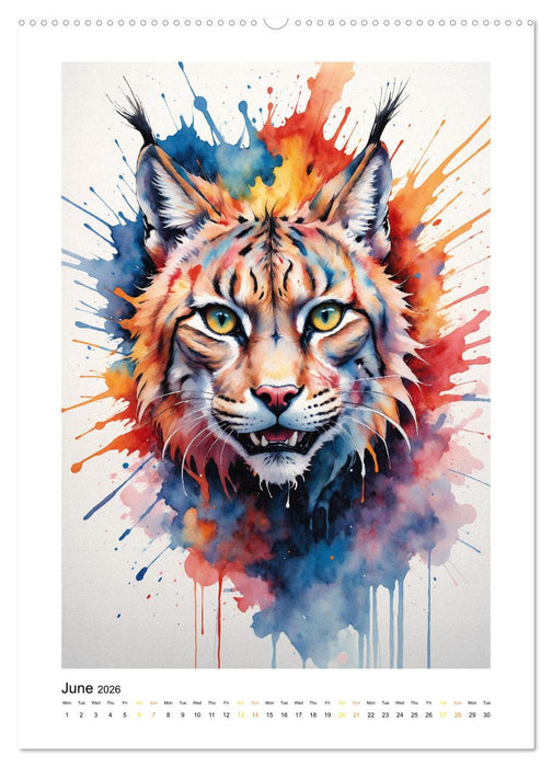 Fantastic Animal World: A Play of Colors and Elegance (CALVENDO Monthly Calendar 2026)