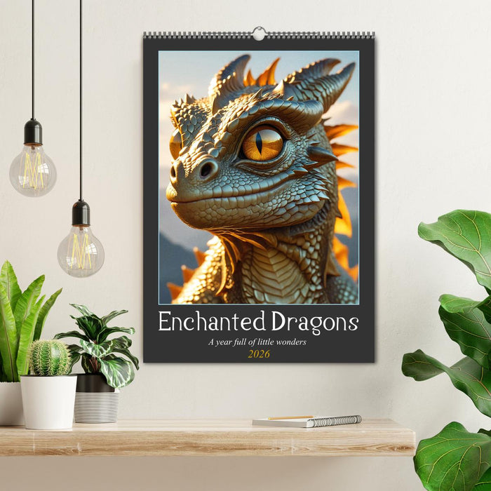 Enchanted Dragons: A year full of little wonders (CALVENDO Monthly Calendar 2026)