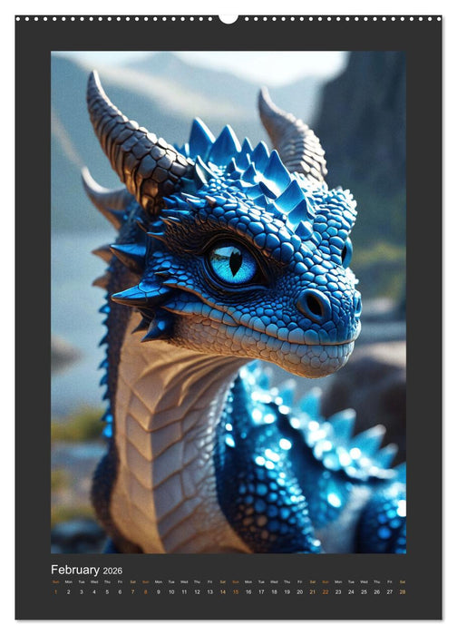 Enchanted Dragons: A year full of little wonders (CALVENDO Monthly Calendar 2026)