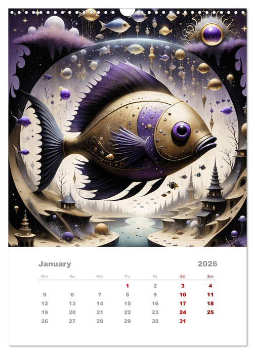 The adventures of the steel fish (CALVENDO Monthly Calendar 2026)