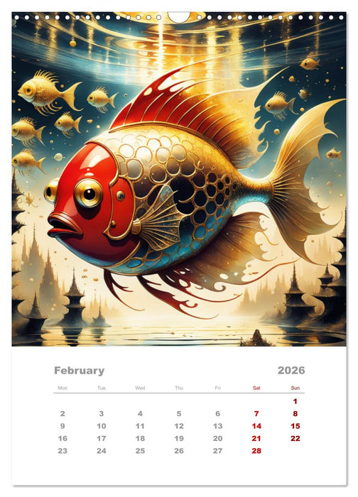 The adventures of the steel fish (CALVENDO Monthly Calendar 2026)