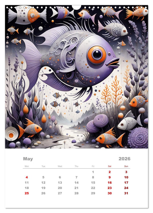 The adventures of the steel fish (CALVENDO Monthly Calendar 2026)