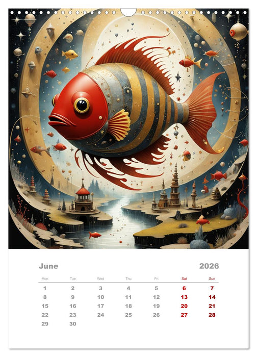 The adventures of the steel fish (CALVENDO Monthly Calendar 2026)